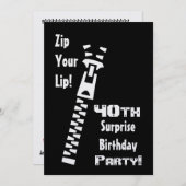 40歳の誕生日パーティーの招待テンプレート 招待状 (正面/裏面)