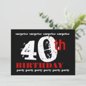 40歳の誕生日パーティーの招待テンプレート 招待状 (スタンド正面)