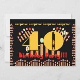 40歳の誕生日パーティーの招待テンプレート 招待状