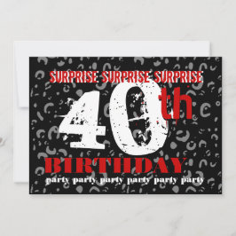 40歳の誕生日パーティーの招待テンプレート 招待状