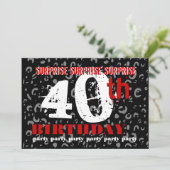 40歳の誕生日パーティーの招待テンプレート 招待状 (スタンド正面)