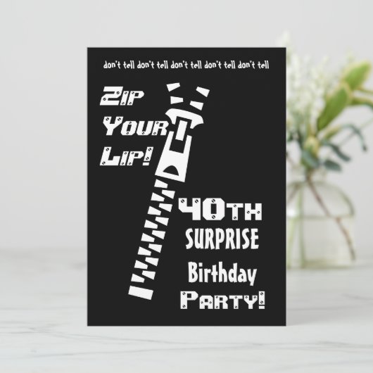 40歳の誕生日パーティーの招待テンプレート 招待状 (スタンド正面)