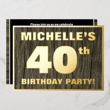 40歳の誕生日パーティーはっきりした:, フェイク Wood Grain Pattern