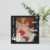 40歳の誕生日パーティーへの招待 招待状 (スタンド正面)