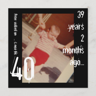 40歳の誕生日パーティーへの招待 招待状