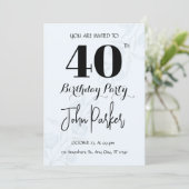 40歳の誕生日パーティーへの招待 招待状 (スタンド正面)