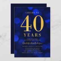 40歳の誕生日パーティーへの青い《写真》ぼけ味金ゴールド応援