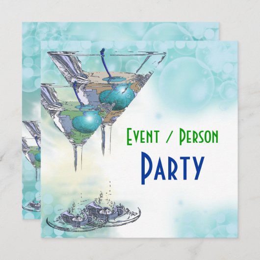 40歳の誕生日パーティーを大幅にカスタマイズします 招待状 (正面/裏面)