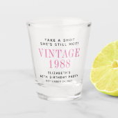 40歳の誕生日パーティーを楽しむ ショットグラス (正面)