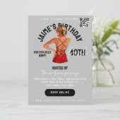 40歳の誕生日パーティーイベントクラブスタイルのフライヤー セクシー 招待状 (スタンド正面)