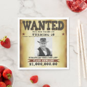 40歳の誕生日パーティーカウボーイテーマ募集ポスター スタンダードランチョンナプキン (インサイチュ)