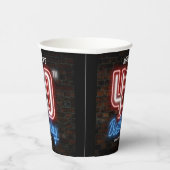 40歳の誕生日パーティーカッコいいネオン白熱［赤熱］光を放つサインカスタム 紙コップ (右)