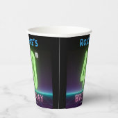 40歳の誕生日パーティーカッコいいネオン白熱［赤熱］光を放つサインカスタム 紙コップ (右)