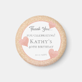 40歳の誕生日パーティーギフトサンセットオレンジ マグネット