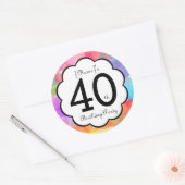 40歳の誕生日パーティーシール ラウンドシール (封筒)