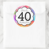 40歳の誕生日パーティーシール ラウンドシール (バッグ)