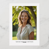 40歳の誕生日パーティーテンプレート手書き線 箔招待状 (裏面)