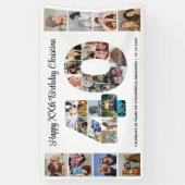 40歳の誕生日パーティーナンバー40フォトコラージュ 横断幕 (縦)