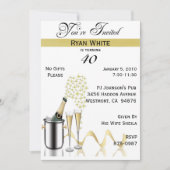 40歳の誕生日パーティーパーソナライズされた招待状 招待状 (正面)