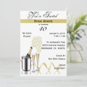 40歳の誕生日パーティーパーソナライズされた招待状 招待状 (スタンド正面)