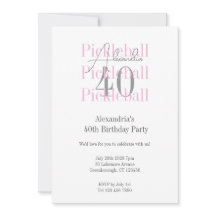 40歳の誕生日パーティーピックボールピンクタイポグラフィ