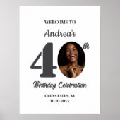 40歳の誕生日パーティーフォトウェルカム ポスター (正面)