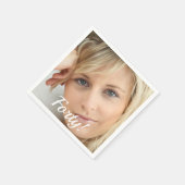 40歳の誕生日パーティーフォトスクリプト女性 スタンダードカクテルナプキン (角)