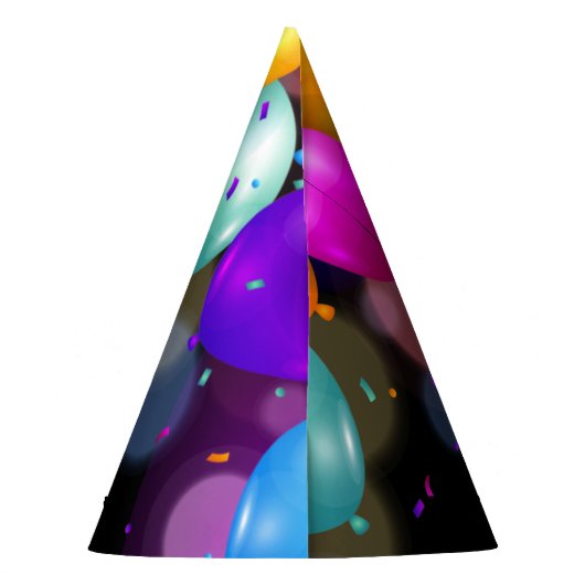 40歳の誕生日パーティーブラックと金ゴールドパーティーハット パーティーハット (裏面)