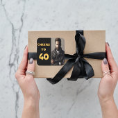 40歳の誕生日パーティーブラック金ゴールド応援40人に スクエアシール