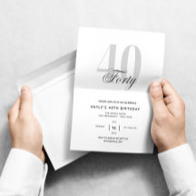 40歳の誕生日パーティーブラック&ホワイトシック