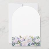 40歳の誕生日パーティーホワイトローズブルーフローラ 招待状 (裏面)