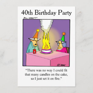 40歳の誕生日パーティーユーモアのある招待状 招待状