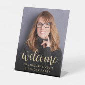 40歳の誕生日パーティー写真へようこそ 台座サイン (正面)