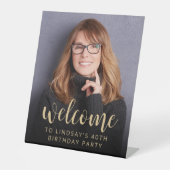 40歳の誕生日パーティー写真へようこそ 台座サイン (正面)