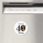 40歳の誕生日パーティー写真ギフト マグネット (インサイチュ (食洗機))