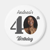 40歳の誕生日パーティー写真ギフト マグネット (正面)