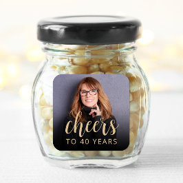 40歳の誕生日パーティー写真応援 スクエアシール