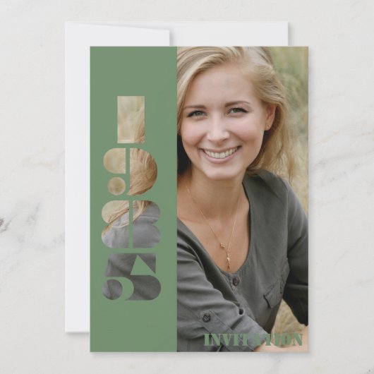 40歳の誕生日パーティー写真生まれ1985招待状 招待状 (正面)