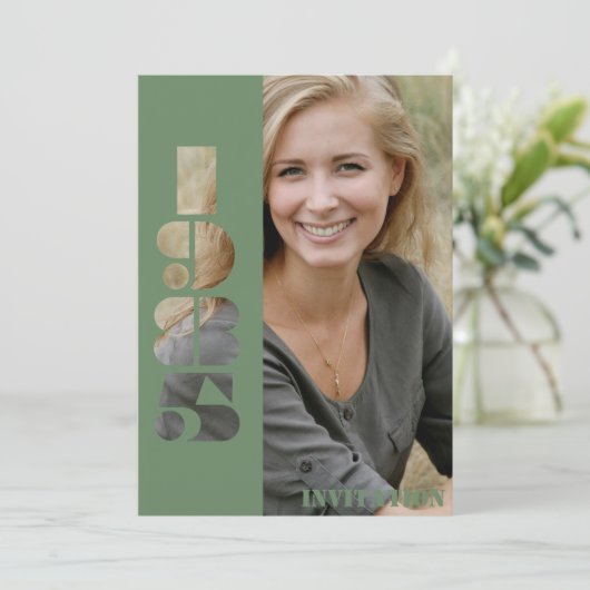 40歳の誕生日パーティー写真生まれ1985招待状 招待状 (スタンド正面)