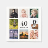 40歳の誕生日パーティー写真集の男たち スタンダードカクテルナプキン (正面)