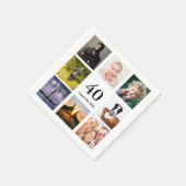 40歳の誕生日パーティー写真集の男たち スタンダードカクテルナプキン (角)