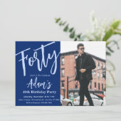 40歳の誕生日パーティー写真 招待状 (スタンド正面)