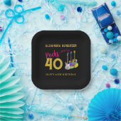 40歳の誕生日パーティー名ギターズミュージックロック40 ペーパープレート (パーティー)