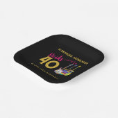 40歳の誕生日パーティー名ギターズミュージックロック40 ペーパープレート (傾斜あり)