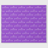 40歳の誕生日パーティー名パープルモダンパターン ラッピングペーパー (フラット)