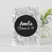 40歳の誕生日パーティー大人のフローラの色 シーズンカード (スタンド正面)