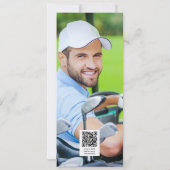 40歳の誕生日パーティー大人ゴルフ40枚写真QRコード 招待状 (裏面)