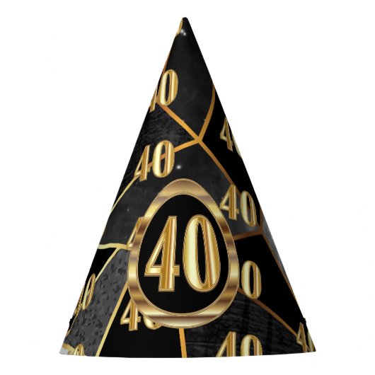 40歳の誕生日パーティー帽 パーティーハット (正面)