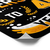 40歳の誕生日パーティー応援とビール40年 ポスター (角)