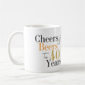 40歳の誕生日パーティー応援ミニマルビール コーヒーマグカップ (左)